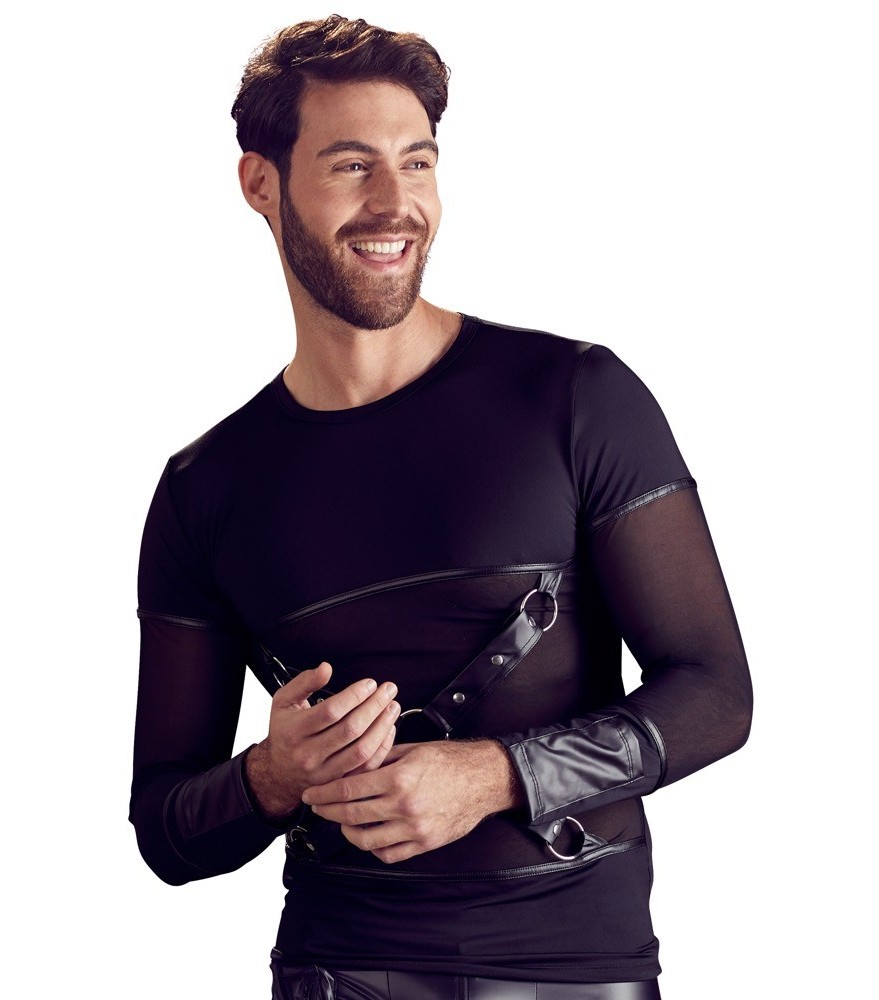 Shirt mit abknöpfbarem Brustharness