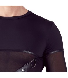 Shirt mit abknöpfbarem Brustharness