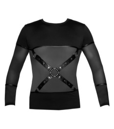 Shirt mit abknöpfbarem Brustharness