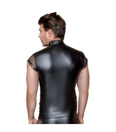 Shirt im Mattlook mit kurzen Netz-Ärmeln