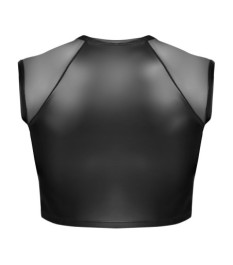 Shirt mit Netz-Einsätzen, Schnürung und D-Ringen