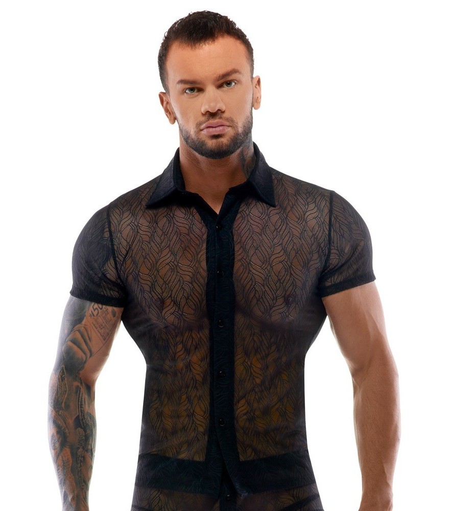 Hemd aus weicher elastischer Spitze