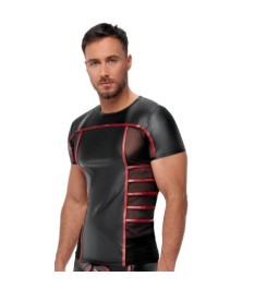 Shirt im 2-farbigen Mattlook mit Netzeinsätzen