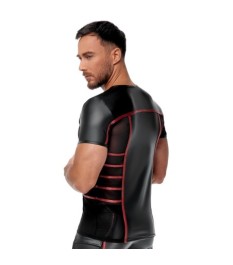 Shirt im 2-farbigen Mattlook mit Netzeinsätzen