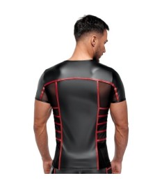 Shirt im 2-farbigen Mattlook mit Netzeinsätzen