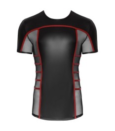 Shirt im 2-farbigen Mattlook mit Netzeinsätzen