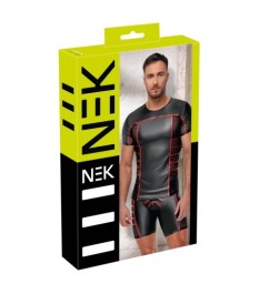 Shirt im 2-farbigen Mattlook mit Netzeinsätzen