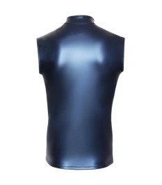 Shirt im Blue Metallic-Mattlook