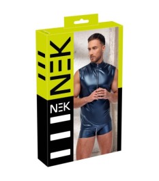 Shirt im Blue Metallic-Mattlook