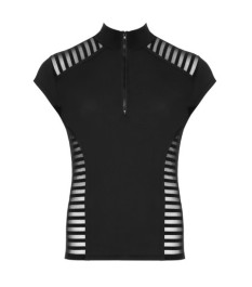 Top aus elastischem Powernet und trendigem Mattlook