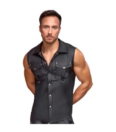 Shirt im trendigen Mattlook mit Netz-Einsätzen