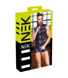 Shirt in mattglänzender Schlangenhaut-Optik mit Powernet-Einsätzen