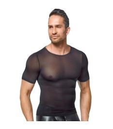 Netz-Shirt mit kurzem Arm