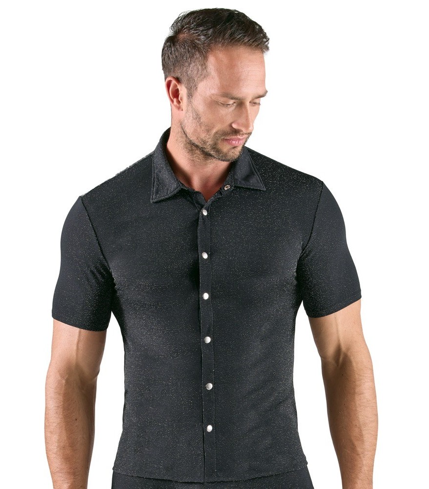 Hemd im schillernden Lurex-Look