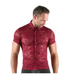 Hemd aus dunkelroter Spitze