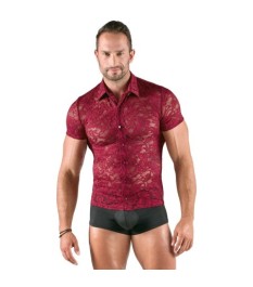 Hemd aus dunkelroter Spitze