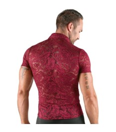 Hemd aus dunkelroter Spitze