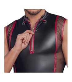 Shirt „Alpha“ in Schlangenhaut-Optik mit Kapuze aus weichem Powernet