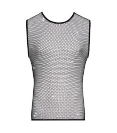 Netzshirt mit Glitzersteinen