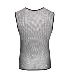 Netzshirt mit Glitzersteinen