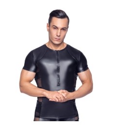 Shirt im Mattlook mit Netz-Einsätzen