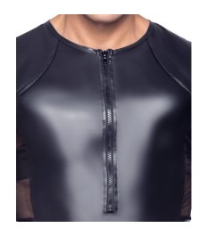 Shirt im Mattlook mit Netz-Einsätzen