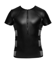 Shirt im Mattlook mit Netz-Einsätzen