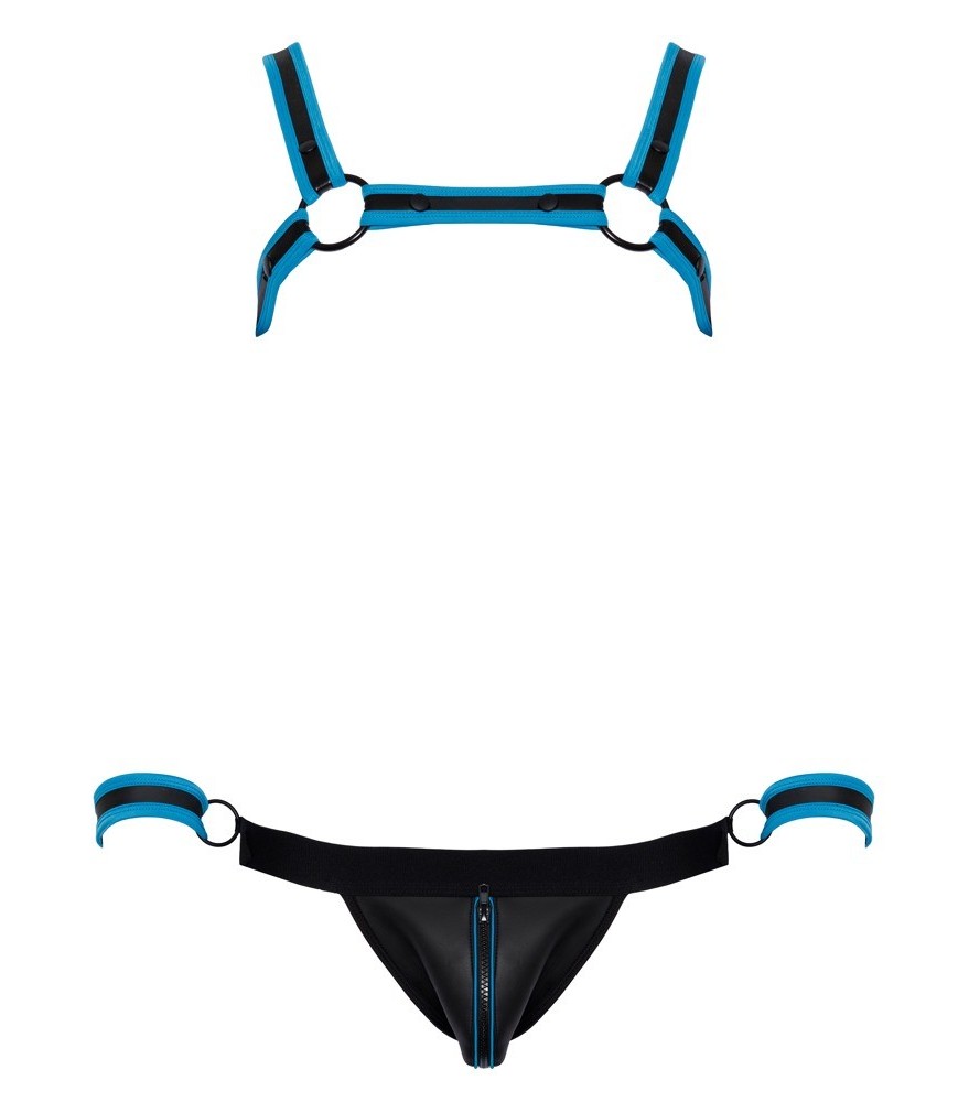 Harness plus Jock mit abnehmbaren Handfesseln