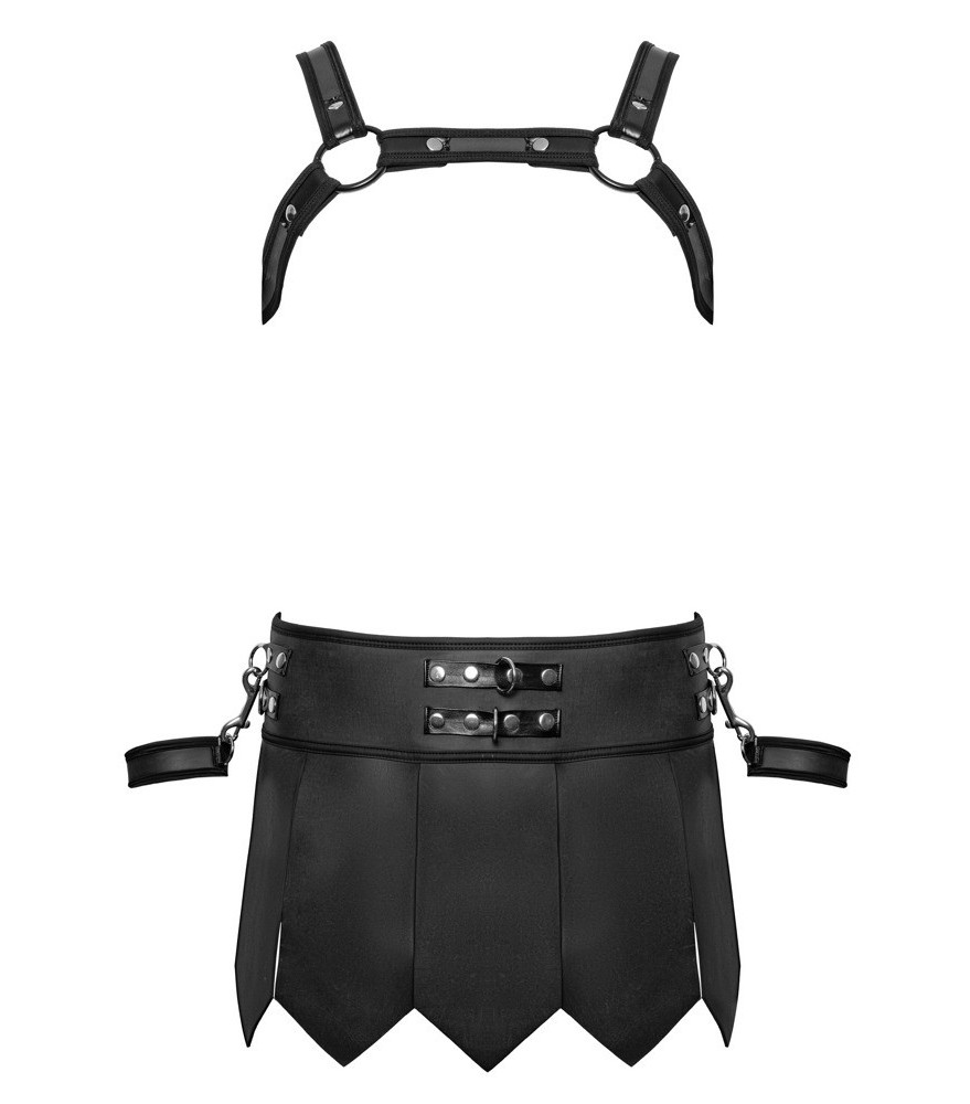 Gladiator-Rock mit Brustharness & Handfesseln