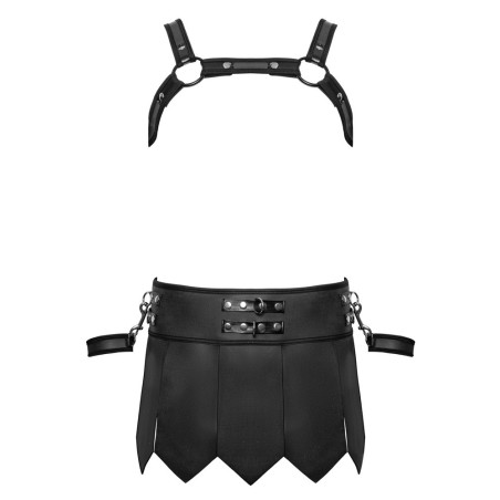 Gladiator-Rock mit Brustharness & Handfesseln