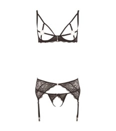 3-teiliges Strapsset aus Spitze