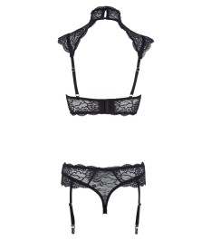 Bügel-BH plus String mit abnehmbaren Strapsen