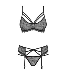 3-teiliges Straps-Set aus Spitze