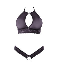 Bralette plus String ouvert
