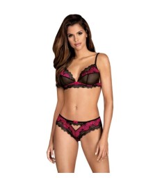 BH plus Slip "Tulia" mit zweifarbiger Spitze