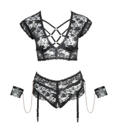 BH plus Straps-Slip ouvert inklusive Handfesseln