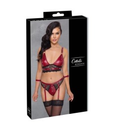 Bralette plus Straps-Slip, edler Mattlook mit Spitze, Strapse abnehmba