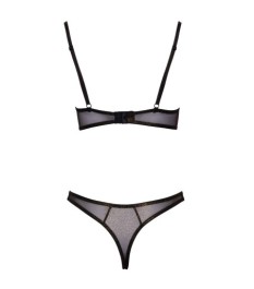 3-teiliges Straps-Set im Mattlook mit Blütenspitze