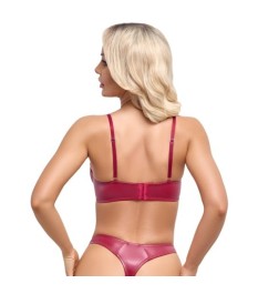 Bügel-BH plus String mit abnehmbaren Strapsen