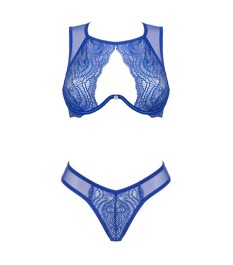 Ouvert-BH plus Straps-Slip „Bondage“ im schwarzen Mattlook