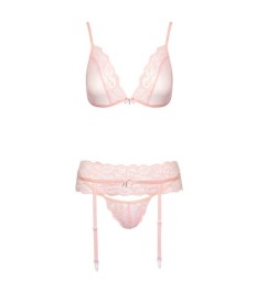 3-teiliges Straps-Set aus Tüll und Spitze