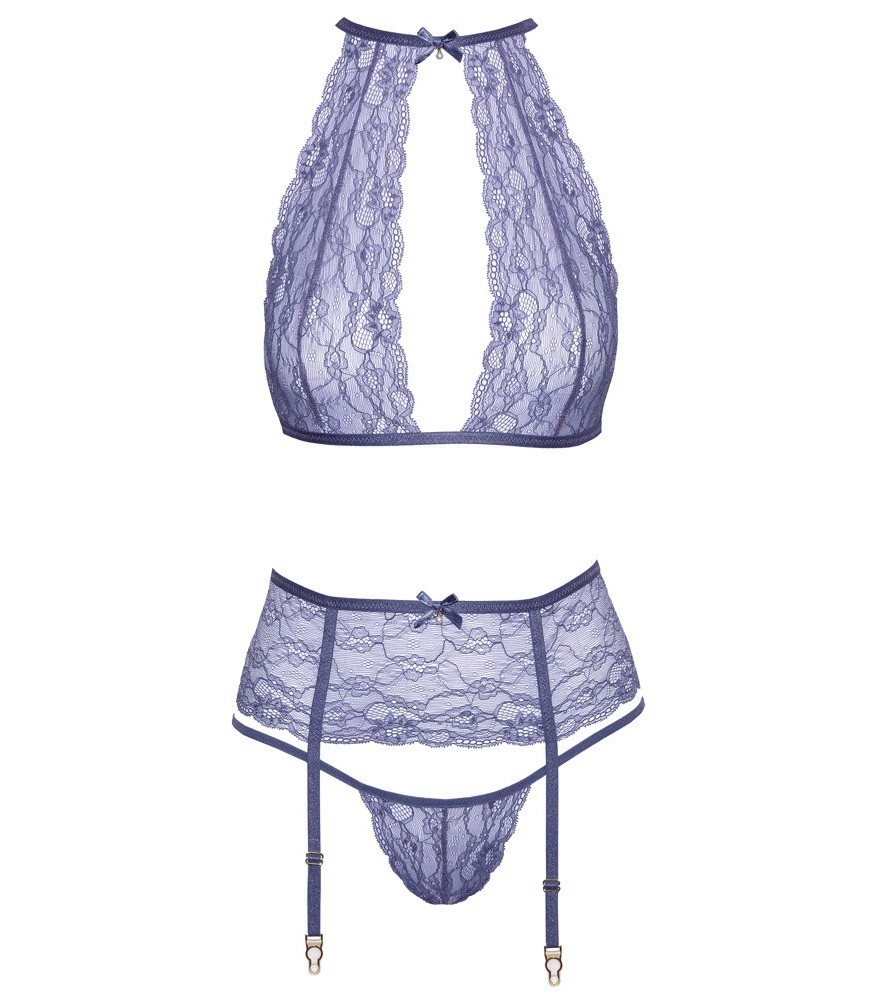 3-teiliges Straps-Set aus Spitze