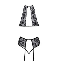 3-teiliges Straps-Set aus Blütenspitze