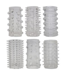 6-teiliges Penismanschettenset „Red Roses“