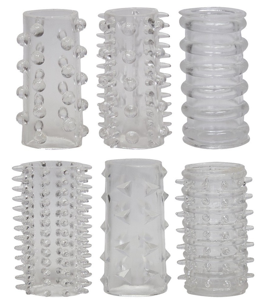 6-teiliges Penismanschettenset „Red Roses“