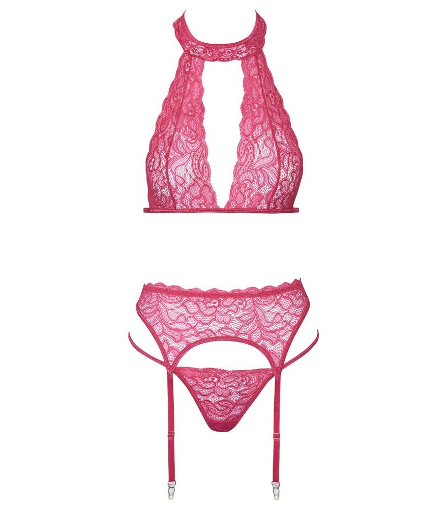 3-teiliges Straps-Set aus weicher Stretch-Spitze