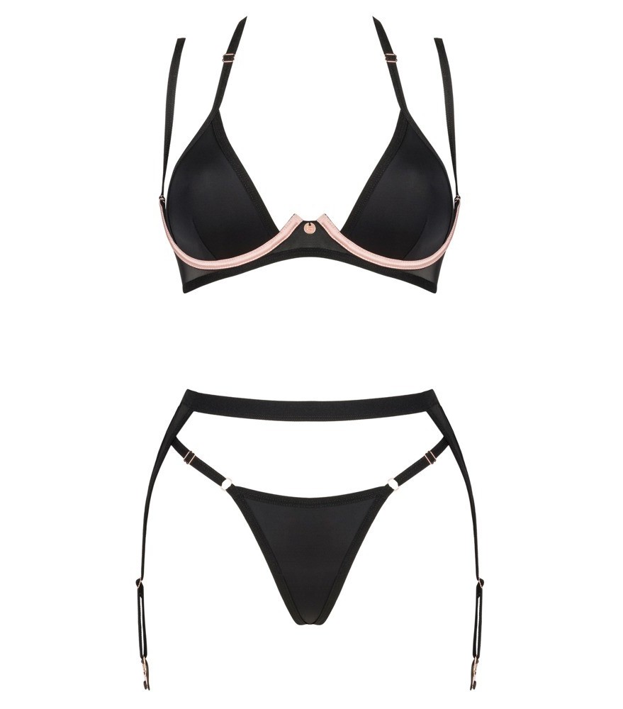 3-teiliges Set „Selinne" aus Mikrofaser und Feinnetz