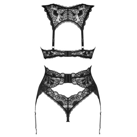 3-teiliges Straps-Set aus Tüll und Spitze