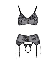 3-teiliges Straps-Set mit feinem Spitzen-Überzug