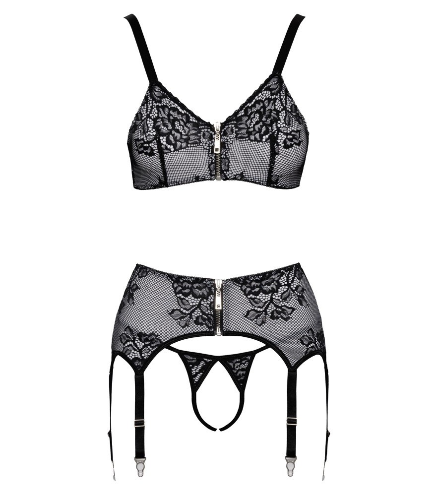 3-teiliges Straps-Set aus Spitze